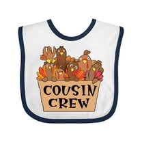 Inktastic Cousin Crew Cute Turkey Family Boys or Girls Baby Bib