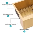 thumbnail image 5 of Izzovium 36 Inch Gold Farmhouse Sink - 16 Gauge Stainless Steel Apron Front Kitchen Sink with Nano-PVD Coating, Sound Proof & Easy Drain Design, 5 of 8
