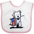 thumbnail image 3 of Inktastic US Flag Westie Boys or Girls Baby Bib, 3 of 4