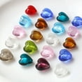 thumbnail image 4 of Nvzi 20 piezas de lindas cuentas de vidrio rojo, corazones de vidrio, cuentas dispersas perforadas, materiales para cuentas, joyas hechas a mano, aretes, pulseras, accesorios, 4 of 5