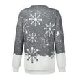 thumbnail image 5 of PVCS Femmes Col Rond Noël Manches Longues Hauts Blouse Chandail Chandail en Molleton, 5 of 5