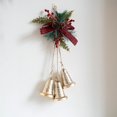 thumbnail image 4 of Décorations de Noël Hangs Cloche Décorative de Noël Ornement à Carreaux Rouges et Noirs Branche Baie Sonnette Festive Accroche-Porte Décoration Murale Ornement Suspendu de Noël Déguisement pour la Maison, 4 of 4