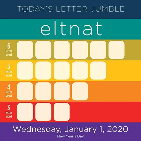 2020 Word Jumble Daily Desktop Calendar Walmart Canada word jumble calendar 2021