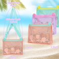 thumbnail image 4 of Mint-peach-lavenderJuguete de playa Bolsa de playa de malla Bolsa de recolección de conchas para niños Conchas de juguete de arena de playa Juguetes de playa Juguetes de arena Acce, 4 of 5