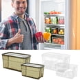 thumbnail image 1 of Fufafayo 2Pcs Fridge Organizer, Plastic Storage Bins, Refrigerator Baskets, Stackable Food Containers, Kitchen Storage Box for Fruits, Vegetables, Pantry, 1 of 9