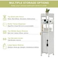 thumbnail image 4 of VECELO Small Bathroom Storage Cabinet, Corner Floor Cabinet with Toilet Paper Holder and Shelves, White, 4 of 8