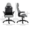 thumbnail image 3 of Vinsetto Chaise de Bureau Pivotante pour Ordinateur de Course avec Accoudoirs Rabattables et Hauteur Réglable, 3 of 10