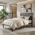 thumbnail image 2 of Topcobe Twin Size Platform Bed with Headboard and Metal Frame, Modern Furniture for Bedroom, Fashion Design-Twin Size, 2 of 10