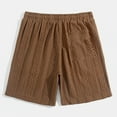 thumbnail image 5 of Resicozy Mokaloha Mens Shorts, Lininco Mens Shorts, Pacificozy Men's Daily Embroidered Casual Comfort Short with Pocket Brown M, 5 of 5