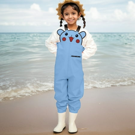 Kids Chest Waders Youth Fishing Waders Toddler Children Kids Waders with Boots Waterproof Youth Waders 11-12