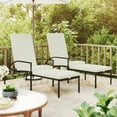 thumbnail image 1 of vidaXL Sun Loungers 2 pcs with Footrest PE Rattan Black, 1 of 5