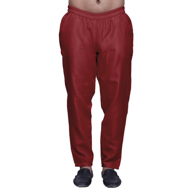 Atasi Men Solid Dupion Ready Made Pajama Ethnic Wear Adjustable Elastic Pants