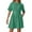 Green, variant on Dresses Solid Color Women Casual Summer Dress Short Sleeve A-Line Stand Collar Plain Elegant Daily Home Outing Comfort Flowy Lightweight Breathable Fabric Lovely Sundress Wedding Guest Dress