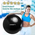 thumbnail image 3 of (Black, 55cm) - URBNFit Exercise Gym Ball (Multiple Sizes And Colours) For Stability & Yoga - Workout Guide Included & Quick Pump Included - Anti Burst Professional Quality Swiss Ball, 3 of 12