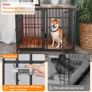 BingoPaw Large Metal Dog Crate Furniture with Divider, DIY Combinational and 4 Doors for Small Medium Dogs