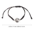 thumbnail image 4 of Soccer Bracelet Bracelets Gift Men Girls Charm Girl Lovers White Kids Adults Women Boy Team Adjustable Black Bead Bangle, 4 of 8
