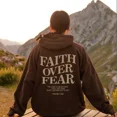 thumbnail image 3 of 2024 Faith Over Fear Christian Hoodie Christian Sweatshirt Jesus Hoodie Trendy Hoodie Bible Verse Shirt Unisex Aesthetic Clothes, 3 of 5