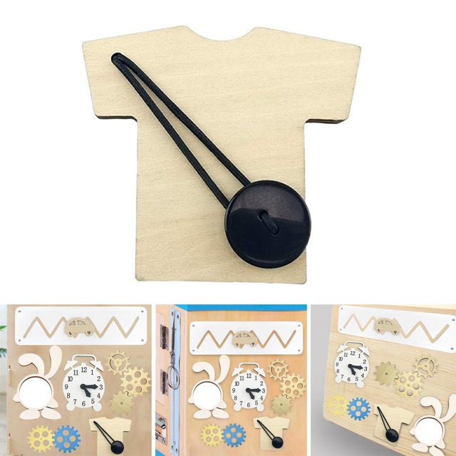 Tablero ocupado para niños, piezas de bricolaje, juguete Montessori, desarrollo de habilidades s básicas, niños pequeños, aprendizaje Botón CUTICAT tablero ocupado