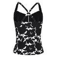 thumbnail image 4 of Hilor Women's Tankini Tops Shirred Tummy Control Swimsuits Cross Back Tankini Swimwear Tops, 4 of 5