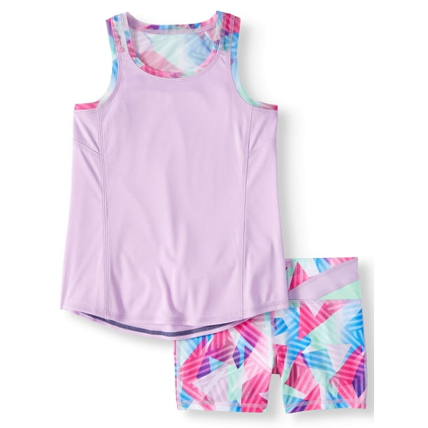 Athletic Works Athletic Works Active Tank and Bike Short, 2Piece