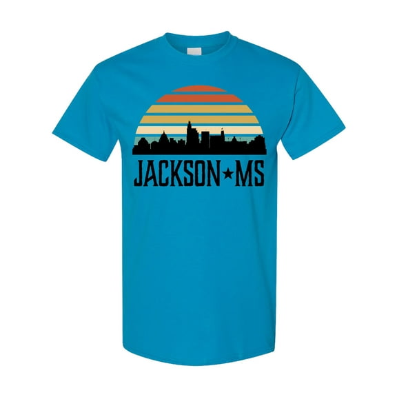 Inktastic Jackson Mississippi Skyline Retro T-Shirt