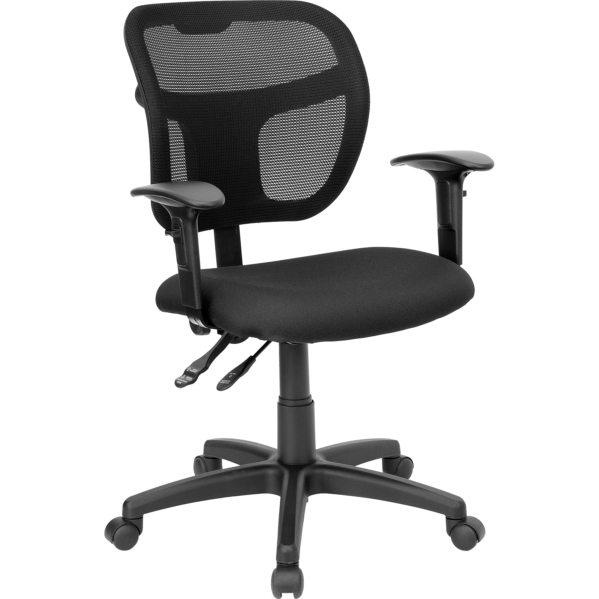 Flash Furniture MidBack Black Mesh Swivel Task Office Chair with Back