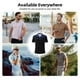 thumbnail image 5 of Fotbe Black Blue Glitter Sparkles Camiseta Polo de Golf para Hombre con Estampado – Camisa Deportiva Transpirable con Cuello Abotonado-Medium, 5 of 6