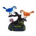 thumbnail image 1 of Parrots parlantes Decoración del escritorio de la oficina en el hogar, creativo y realista Survado sonido activado pájaros eléctricos de pájaros para 1 naranja y 1 azul, 1 of 10