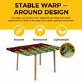 thumbnail image 4 of Green Christmas Tree Table Cloths for 4 Foot Rectangle Tables, Xmas Tree Snowflake Winter Red Plaid Patio Waterproof Elastic Fitted Tablecloths, Washable Rectangular Table Cover for Camping, 4 of 8
