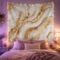 thumbnail image 2 of Cream Marble Swirls with Bright Gold Flecks, Peaceful Abstract Style for Art Lovers, Modern Wall Decor Housewarming Gift, Tapestry Wall Hanging for Bedroom and Living Room, 2 of 7