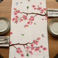 thumbnail image 5 of Table Runners 90 Inches Long Dress Scarves, Easter Farmhouse Coffee/Dining/Kitchen Table Runner for Living Room, Country Spring Gnomes Flowers Colorful Eggs Retro 13x90 Inch, 5 of 9