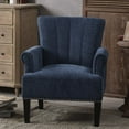 thumbnail image 4 of Accent Chair, Rivet Tufted Armchair, Single Lounge Sofa Club Chair for Bedroom Office, Navy Blue, 4 of 9