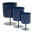 thumbnail image 5 of DecMode 14", 12", 10"H Blue Metal Planter (3 Count), 5 of 8
