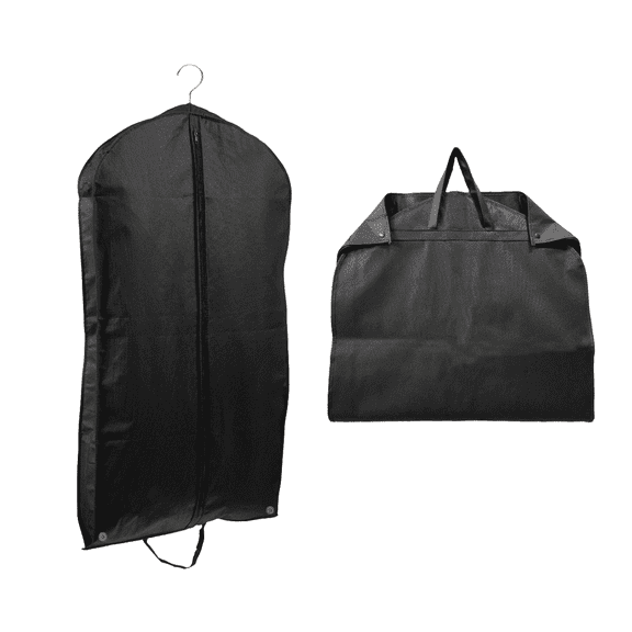 45'' Breathable Navy (Gussted) PP Non Woven Garment Bag With Snaps - 1 Count - Basic LTD