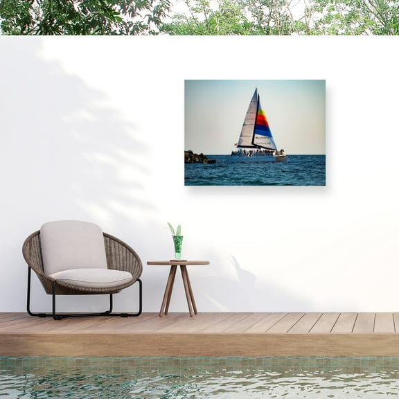 Robert Michaud 'Sailing Tour Boat' Outdoor All-Weather Wall Decor