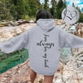 thumbnail image 2 of XIAOCHA Womens Jesus Cross Letter Hoodies Loose Long Sleeves Hooded Top Cozy Trendy Outdoor Streetwear Hoodie, 2 of 4