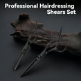thumbnail image 7 of Hair Cutting Scissors Set,8 Pcs Stainless Steel Black Professional Hairdressing Shears Set for Women Men Home Salon, 7 of 7