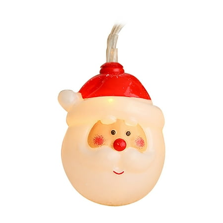 

Heiheiup Christmas LED Light String Pendant Santa Snowman Light Decorated Christmas Tree Pendant Clear Thread for Hanging