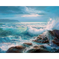 thumbnail image 1 of Vagues contre les Roches Trousse de Peinture par Numéros, 1 of 2