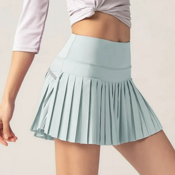 Faldas deportivas de tenis para mujer pantalones cortos de Yoga para Fitness cintura alta atletismo correr falda deportiva de secado rapido con bolsillo nuevo Bodega Aurrera en linea