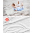 thumbnail image 4 of Turquoise Striped Yoga Towel for Hot Yoga Non Slip, Farmhouse Pinstripes Geometric Color Yoga Mat Towel Absorbent Yoga Sweat Towels Microfiber Hot Yoga Blanket for Bikram Pilates 26"x70", 4 of 7