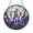 Acrylic 3.5 Inch, variant on Lavender Meadow Butterfly Scene Round Stained Glass Effect Suncatcher, Gentle Window Decor