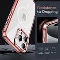 thumbnail image 6 of JETech Magnetic Case for iPhone 15 Pro Max 6.7-Inch Compatible with MagSafe Wireless Charging, Shockproof Phone Bumper Cover, Anti-Scratch Clear Back (Rose Gold), 6 of 7