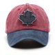 thumbnail image 3 of Gorra de béisbol unisex con bordado de hojas de arce (negro y gris), 3 of 8