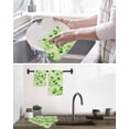 thumbnail image 5 of St. Patrick's Day Kitchen Dish Towels for Drying Dishes Set of 4, Watercolor Shamrock Polka Dots Light Green Waffle Weave Microfiber Hand Tea Bathroom Towels Quick Dry & Absorbent Towel 15.7x23.6, 5 of 7