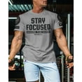 thumbnail image 4 of Gymish Stay Focused Workout T-Shirt for Men – Funny Gym Shirt, Mens Gym TShirt, Motivational Fitness Tee, Gym Clothes for Men, 4 of 6