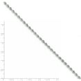 thumbnail image 2 of 10K White Gold 3.35mm Diamond Cut Quadruple Rope Chain Bracelet 7 Inch, 2 of 5