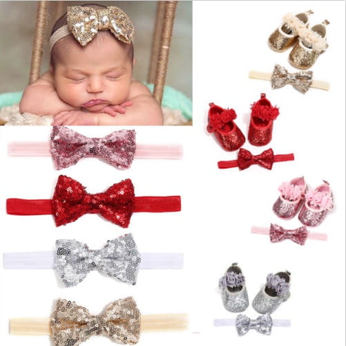 Accessories Bow Girls Turban Cute Sequins Star Baby Headwear HairBand Toddler