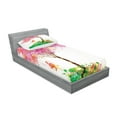 thumbnail image 2 of Ambesonne Colorful Fitted Sheet & Pillow Sham Set, Spring Blossoming Tree, Twinxl, Multicolor, 2 of 2