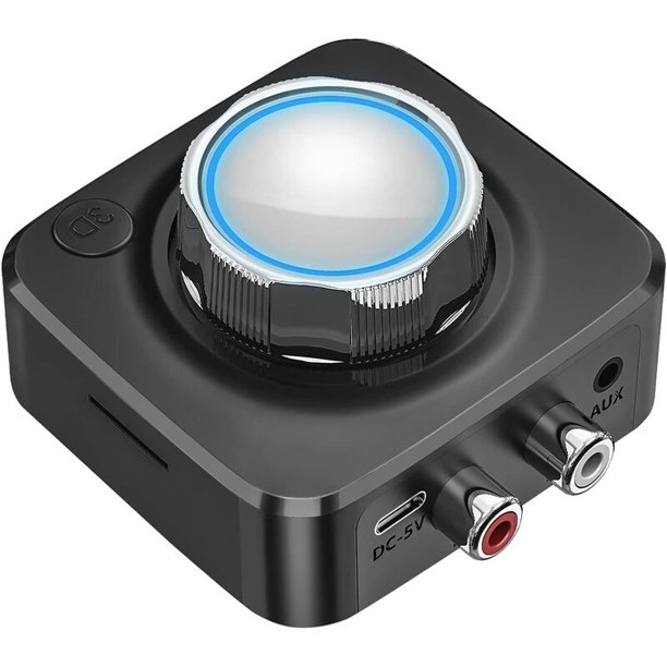 Receptor Bluetooth 5.0 - Adaptador de receptor de audio Bluetooth para sistema de sonido de transmisión de música, adaptador de audio inalámbrico RCA Aux de 3,5 mm para teléfonos inteligentes, PC, altavoces de coche, tarjeta TF ACTIVE Biensenido a ACTIVE